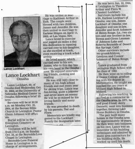 Lance Lockhart Obituary.